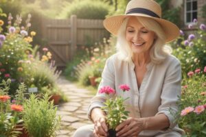 Balanced life mobile physical therapy sr. woman planting 2560